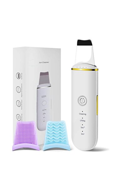 OEM Ultrasonic Facial Scrubber with 4 Modes for Deep Cleaning, White Color
