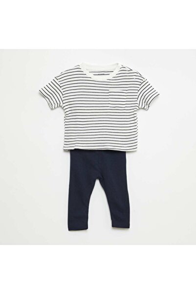 KIABI Short-sleeved T-shirt + leggings set - 2-piece set WHITE