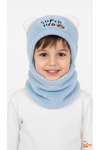 Trend Bebe Butik Erkek Çocuk Kulaklı Bere Boyunluk Takım Polar Kumaşlı Süper ...