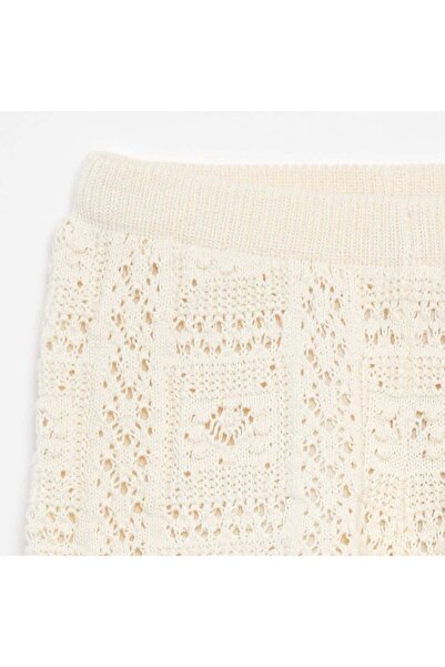 KIABI Plain crochet shorts WHITE