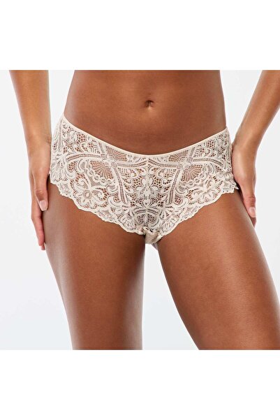 KIABI Openwork lace boy shorts with decorative jewel GREY