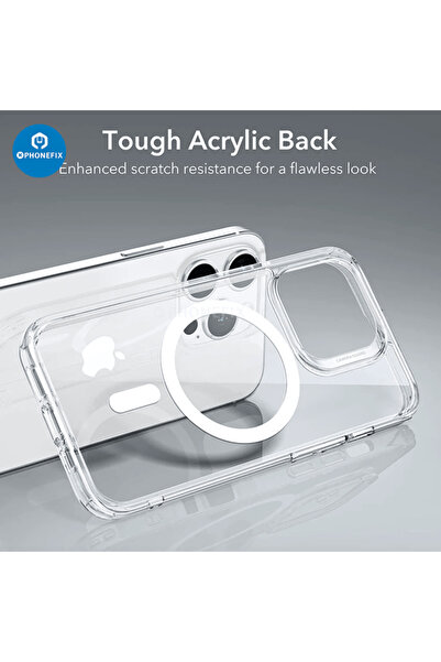 Generic Ultra Hybrid Case For iPhone 8-15 promax Classic Magnetic Case Transparent