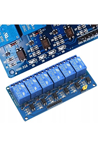 Rosfix 6 Channel Relay Module 24V | Optical Isolation, SPDT, 10A, 91x57x19mm