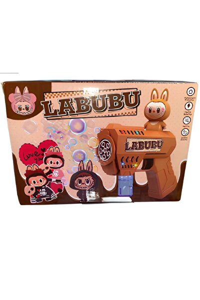 Toybox آلة صنع الفقاعات LABUBU مع محلول الفقاعات، لعبة قاذف الفقاعات Labubu
