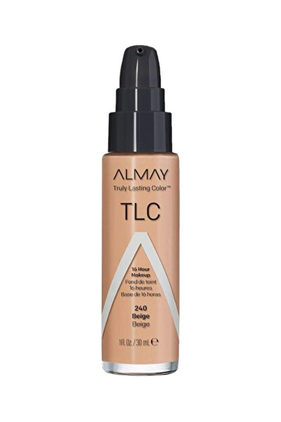 ALMAY Truly Lasting Color Foundation, 240 Beige, Long Wear, Vit E, Hypoallergenic, Fragrance-Free, 1 oz