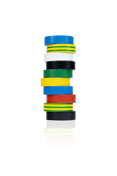 Rosfix Set Benzi Izolatoare PVC 10x | 16mm x 10m | Grosime 0,13mm