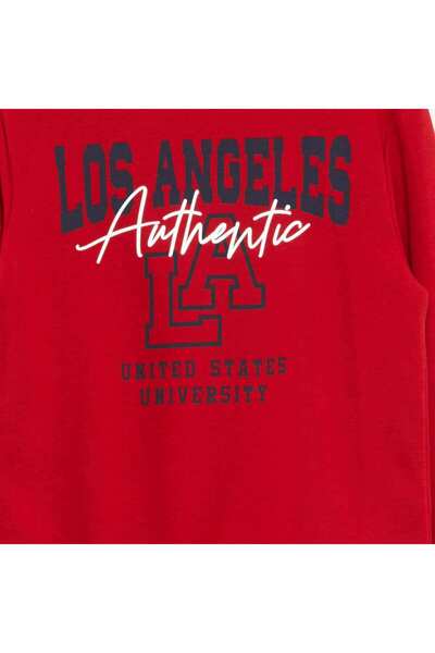 KIABI Varsity-style sweatshirt + joggers set - 2-piece set RED