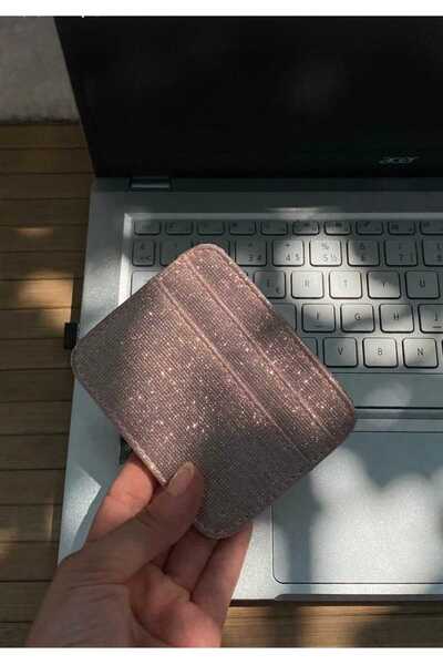 mirakuş Glittery Pink Women's Card Holder