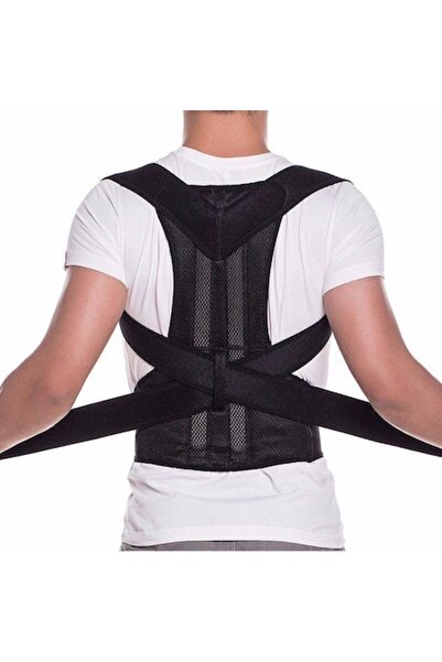 GermaNova Corset pentru o Postura Corecta, Suport toracal si lombar, Bretele ajustabile, Unisex, Negru, L