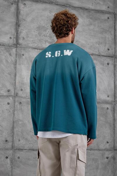 NOMARC Πράσινο φούτερ Nmrc Νούμερο με τύπωμα Oversize