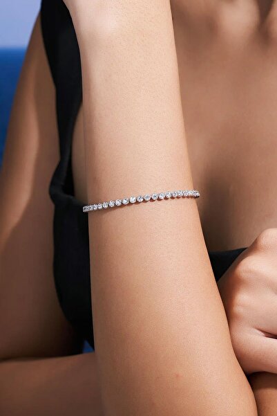 New Obsessions Lana Yuvarlak Gömme Taşlı Suyolu Akarsu Bileklik