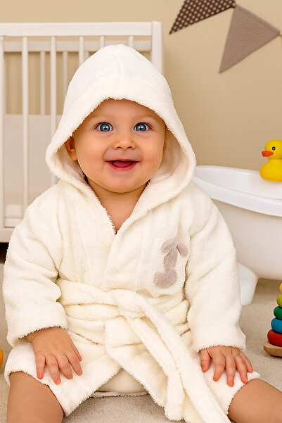 Sebi Prime Tavşan Desenli Bornoz Takımı