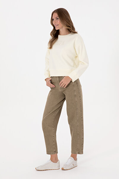 U.S. Polo Assn. Kadın Yeşil Balloon Fit Jean Pantolon 50308384-VR235