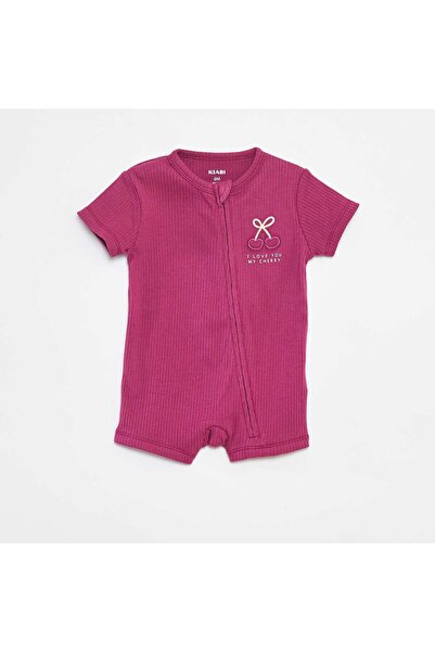 KIABI A lightweight zip-up sleepsuit with short sleeves PINK