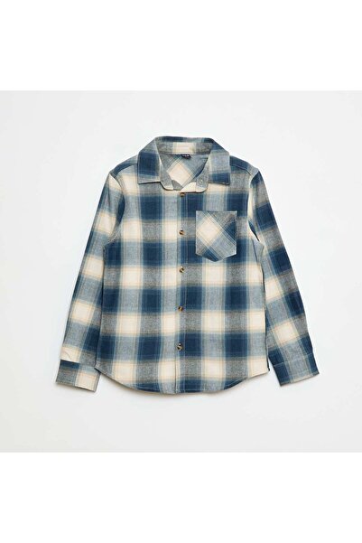 KIABI قميص من الفلانيل باللون الأزرق