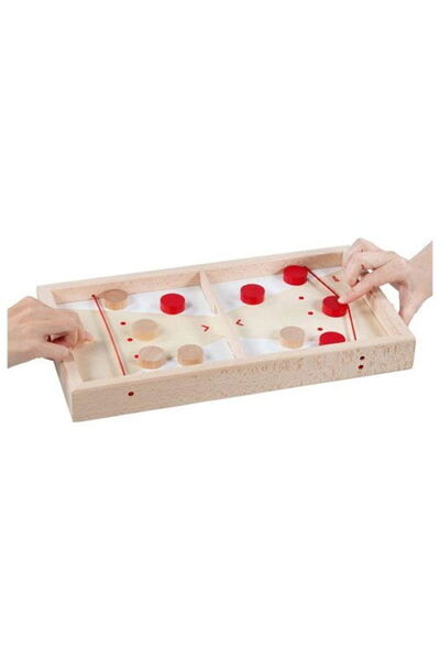 Goki Ξύλινο επιτραπέζιο παιχνίδι Super Puck για παιδιά και ενήλικες 5 ετών+,