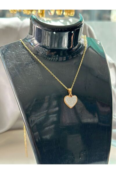 Çelik قلادة مع القلب