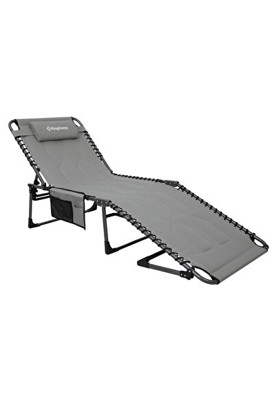 KINGCAMP Magnolia B20 Premium 7 Kademeli Katlanır Dolgulu Şezlong Grey