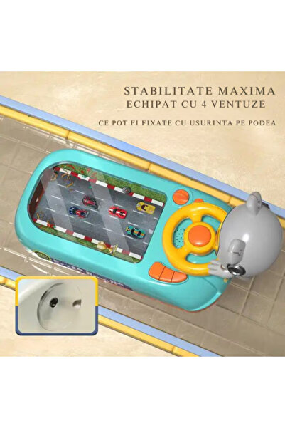 AVEO Masina Tip Simulator Pentru Copii Cu Volan, Realistica, Curse de masini, Pilot, Butoane Intuitive