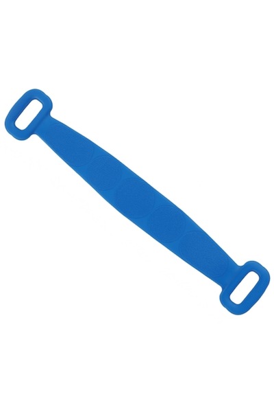 GermaNova Perie de baie din silicon pentru spălarea spatelui GermaNova, frecare și masaj, creste duble, albastră