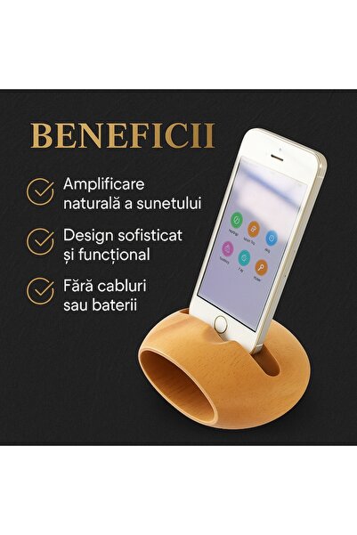 NEO Wooden Mobile Phone Stand with Passive Sound Amplifier for Desk