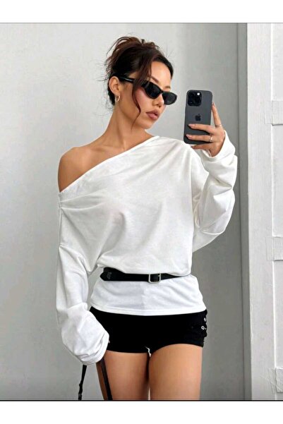 morche γυναικεία φαρδιά μπλούζα με ανοιχτό ώμο