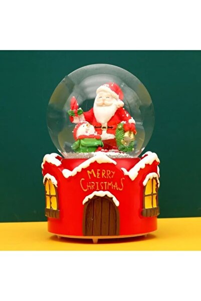 HEPBİMODA Yılbaşı Kar Küresi Büyük Boy Otomatik Işıklı Müzikli Noel Baba Kar ...