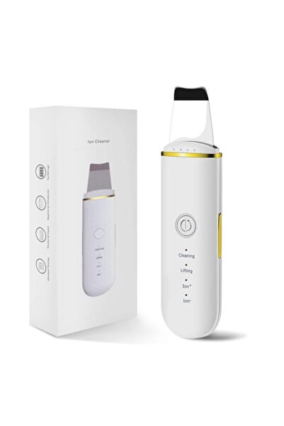 OEM Ultrasonic Facial Scrubber with 4 Modes for Deep Cleaning, White Color