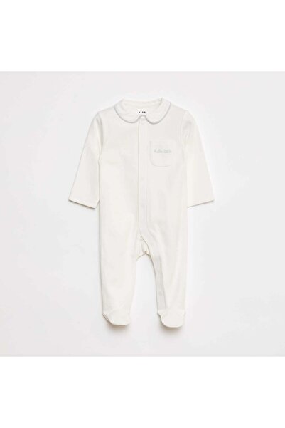 KIABI بدلة نوم طويلة وخفيفة الوزن باللون الأبيض