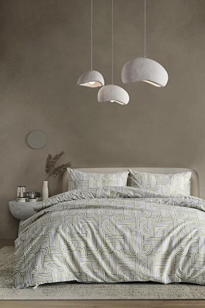 Doqu Home Σετ Παπλωματοθήκης Nola Easy Comforter Διπλό Φασκόμηλο