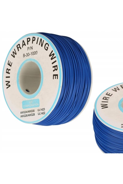 Rosfix Cablu Kynar 0.25mm Albastru 200M | Cupru Stagnat, 300V, Ø0.60mm