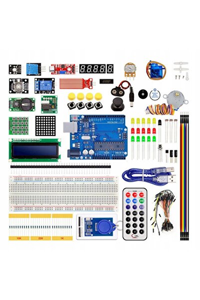 Rosfix Kit Start Arduino XXL UNRR3 | Placă UNO, LCD, Senzori, Breadboard