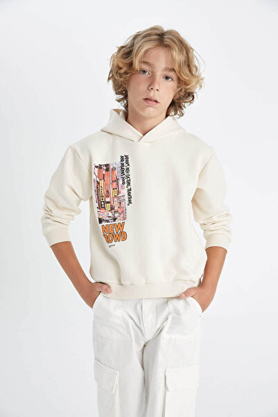DeFacto Ecru Boy's Sweatshirt C9824A8/Er103