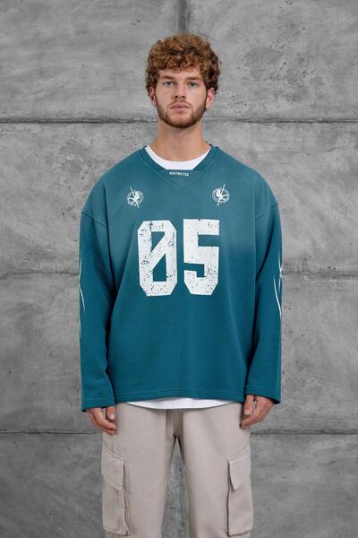 NOMARC Πράσινο φούτερ Nmrc Νούμερο με τύπωμα Oversize