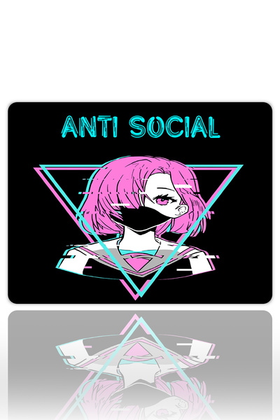 urzuva Anti Social Anime Mousepad – XXL Gaming Oyuncu Mouse Pad 48x40 cm 4mm,...