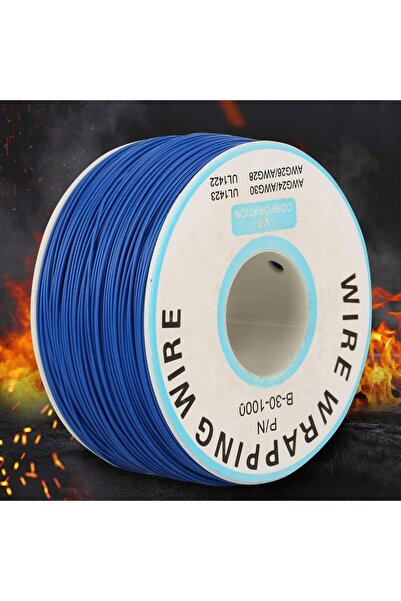 Rosfix Cablu Kynar 0.25mm Albastru 200M | Cupru Stagnat, 300V, Ø0.60mm