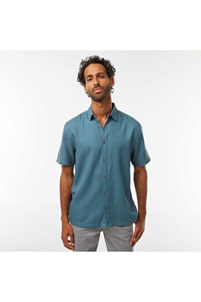 KIABI قميص سادة بأكمام قصيرة باللون الأزرق