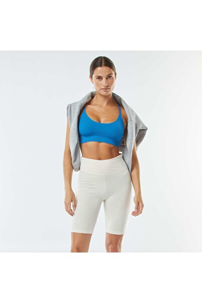 KIABI شورت ركوب الدراجات باللون الأبيض