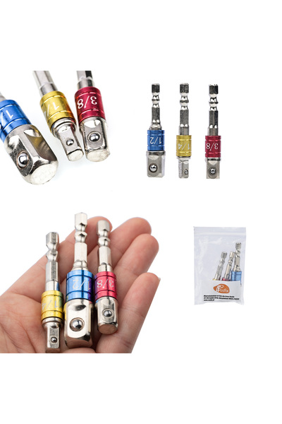 Rosfix Socket Wrench Adapter Set 1/2 3/8 1/4 | Hardened Steel 50–72mm