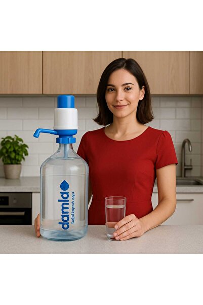 Damla Cam damacana 15 Lt ( paşabahçe )+ pompa