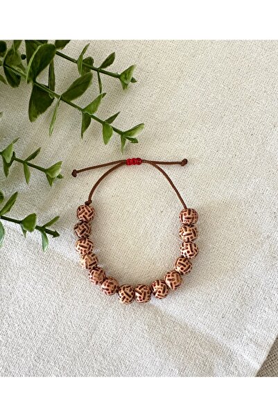 Atelier Çağla Round Wooden Ethnic Bracelet