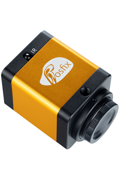 Rosfix HDMI Microscope Camera 12MP KMPP | Digital Zoom, TF Slot, Metal Housing