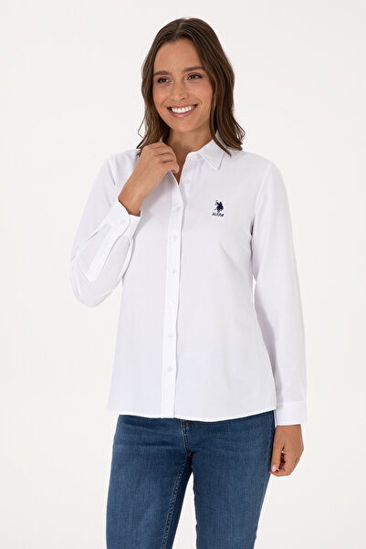 U.S. Polo Assn. Women's White Long Sleeve Basic Shirt 50307990-Vr013