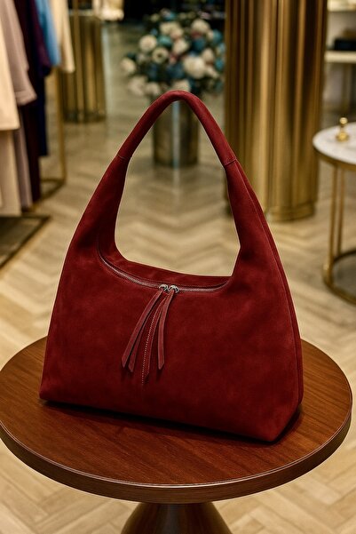 ESTUTE Luxe Suede Hobo Omuz Çantası