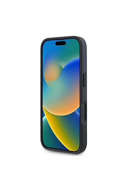 Guess Θήκη για iPhone 16, Σκληρή θήκη 4G Classic MagSafe, Μαύρη