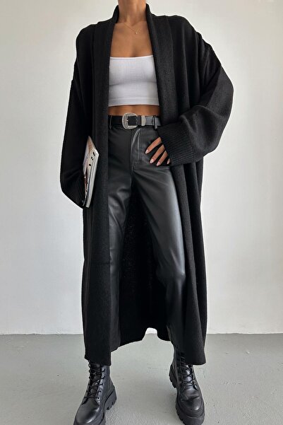 Lavanta Tekstil TH2310006 - Otevřený přední díl, šálový límec, kardigan