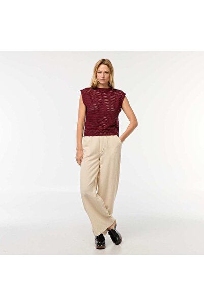 KIABI Openwork crochet vest top T-shirt RED