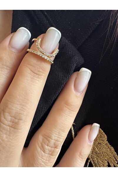 Gümüş sandık Ayarlanabilir Çelik Tırnak Yüzüğü