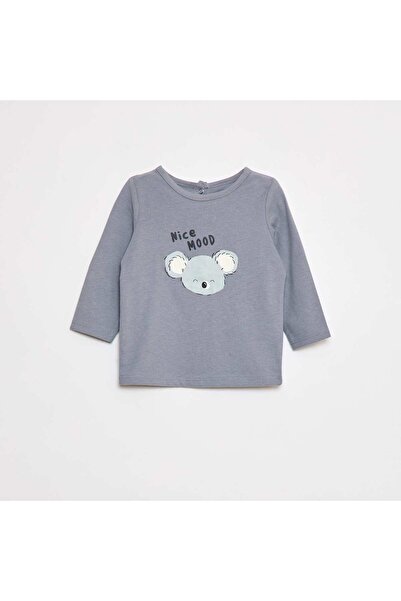 KIABI تي شيرت بطبعة ديناصور باللون الأزرق