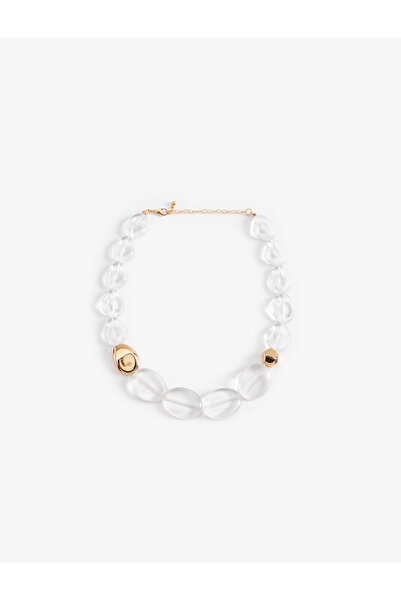 Koton Women's White Beaded Necklace